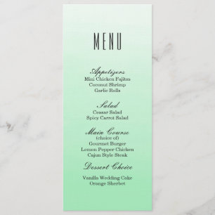 Mint Green Ombre   Menu Weddenrennen
