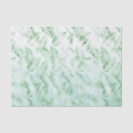 Mint Green Ombre Tropical Leaves Tissuepapier
