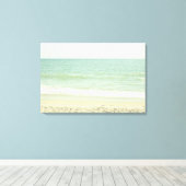 Mint Green Pastel Beach fotografie Canvas Afdruk (Insitu (Houten vloer))