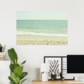 Mint Green Pastel Beach fotografie Poster (Thuiskantoor)