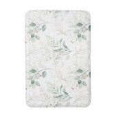 Mint Green Pastel Floral Greenery Pattern Badmat (Voorkant Verticaal)