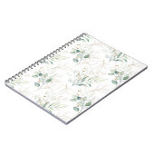 Mint Green Pastel Floral Greenery Pattern Notitieboek (Linkerzijde)