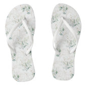 Mint Green Pastel Floral Greenery Pattern Teenslippers (Voetbed)