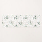 Mint Green Pastel Floral Greenery Pattern Yogamat (Voorkant (horizontaal))