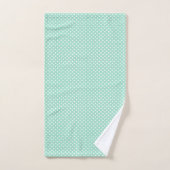 Mint Green Patterned Bath Towel Set Bad Handdoek (Handdoek)