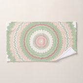 Mint Green Pink Mandala Bad Handdoek (Handdoek)