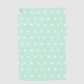 Mint Green Polka Dot Golfhanddoek (Voorkant)