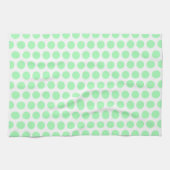 Mint Green Polka Dot Theedoek (Horizontaal)