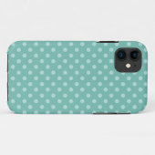 Mint Green Polka Dots Modern Pattern PD004 Case-Mate iPhone Case (Achterkant (horizontaal))