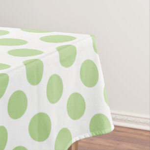 Mint Green Polka Dots on White Tafelkleed