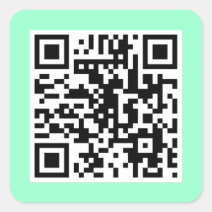 Mint Green QR CODE Sticker