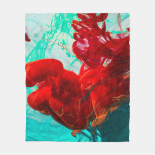 Mint Green & Red Fleece Deken