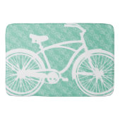 Mint Green Retro Boy's Fender  fiets Badmat (Voorkant)