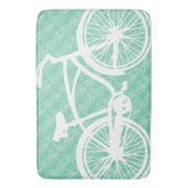 Mint Green Retro Boy's Fender  fiets Badmat (Voorkant Verticaal)