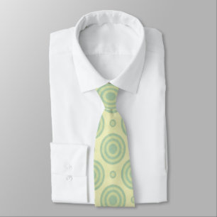 Mint Green Retro Patroon Stropdas