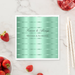 Mint Green Ribbon Wedding Vrijgezellenfeest Servet