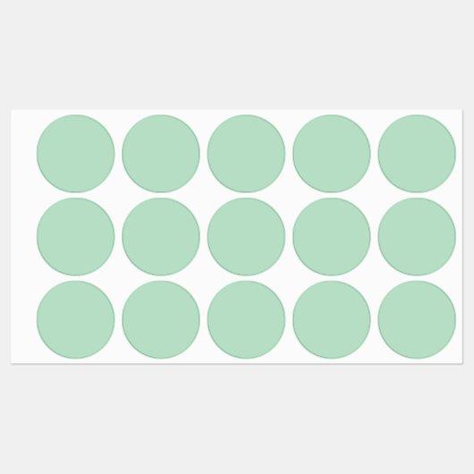 Mint Green Ronde Labels Stickers (Vel)