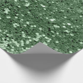 Mint Green Sequin Glitter Shiny Effect Cadeaupapier (Hoek)