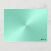 Mint Green Sheen Table Number 12 Briefkaart (Achterkant)