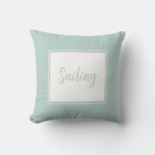 Mint Green Sierkussen met tekst 'Sailing'