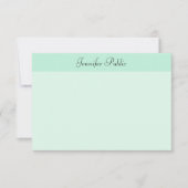 Mint Green Sjabloon legant handgeschreven script (Voorkant)