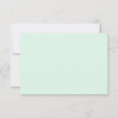Mint Green Sjabloon legant handgeschreven script (Achterkant)