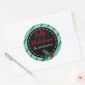 Mint Green Snoep met kerstmis Gift Label Stickers (Envelop)