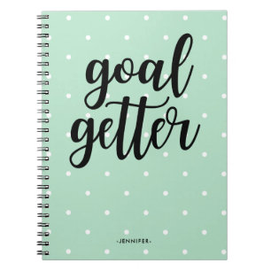 Mint Green-Stippen   Goal Getter Notitieboek