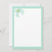 Mint Green Stripe Baby shower Invitation Kaart (Achterkant)