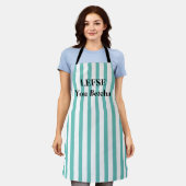 Mint Green Striped Lefse All-Over Print Schort (Gedragen)