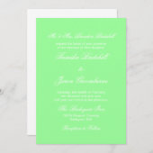Mint Green Stylish Complementary Color Wedding Kaart (Voorkant / Achterkant)