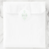 Mint Green Subtle Damask Wedding Stickers (Tas)