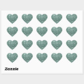 Mint Green Tiffany Glitter Glam Hartelijk dank Hart Sticker (Vel)