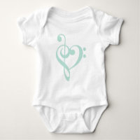 Mint Green Treble Clef & Bass Clef Hart