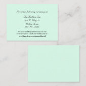Mint Green Trouwbehuizingskaarten Informatiekaartje (Voorkant / Achterkant)