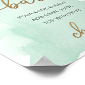 Mint Green Waterverf Gold Mimosa Bar Poster (Hoek)