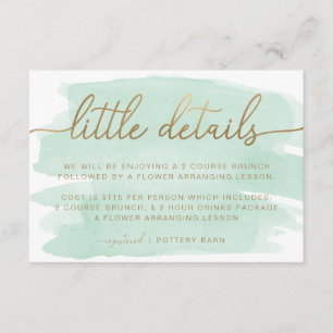 Mint Green Waterverf Little Details Insert Kaart