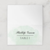 Mint Green Waterverf Splash Wedding (Buitenkant ongevouwen)