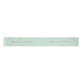 Mint Green Wedding Elegant Calligraphy Script Lint (Voorkant)