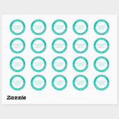 Mint Green Wedding Favor Stickers (Vel)