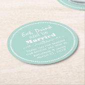 Mint Green Wedding Hartelijk dank voor Onderzetter (Gebogen)