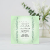 Mint Green Wedding Invitation Kaart (Staand voorkant)