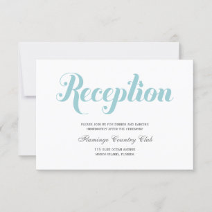 Mint Green Wedding Reception Kaart