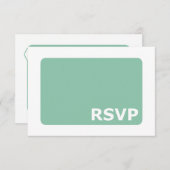 Mint Green Wedding RSVP (Voorkant / Achterkant)