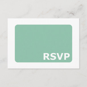 Mint Green Wedding RSVP Kaartje