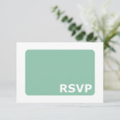 Mint Green Wedding RSVP Kaartje (Staand voorkant)