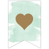 Mint Green Welcome Baby Bunting Flags Vlaggetjes (Tweede vlag)