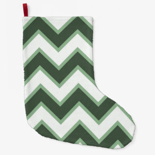 Mint Green White Chevron Grote Kerstsok