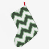Mint Green White Chevron Grote Kerstsok (Achterkant (Hangend))