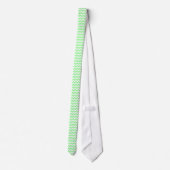 Mint Green White Chevron Zig-Zag Pattern Stropdas (Achterkant)